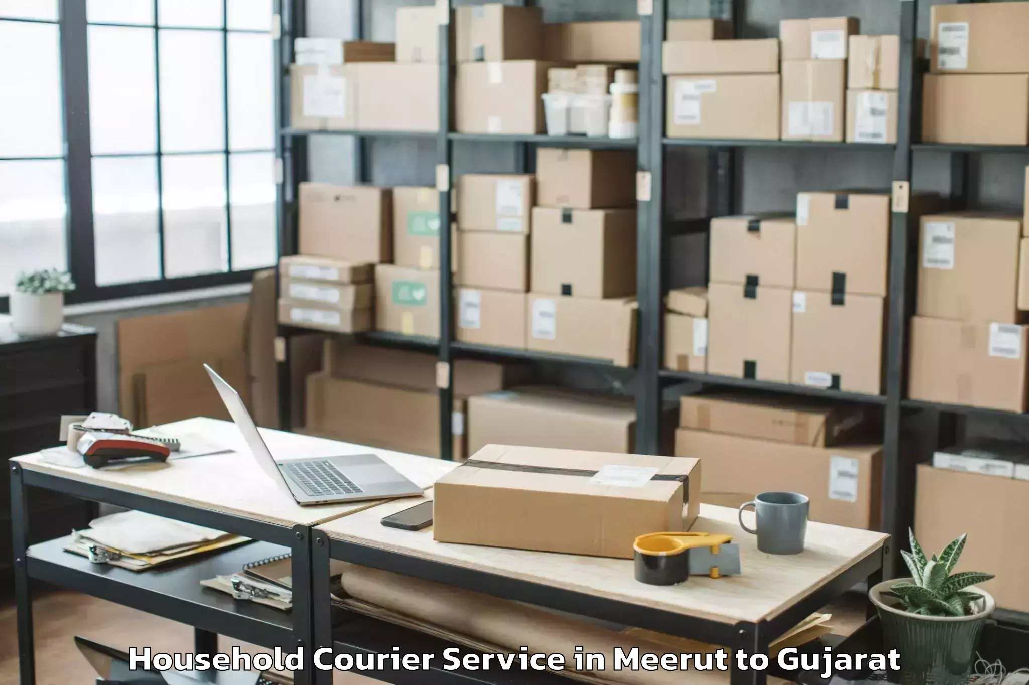 Get Meerut to Sardarkrushinagar Dantiwada Ag Household Courier